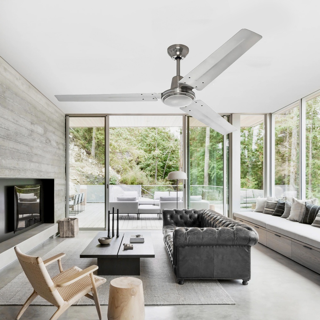 Hunter Industrial Ceiling Fan 56 In., Brushed Nickel