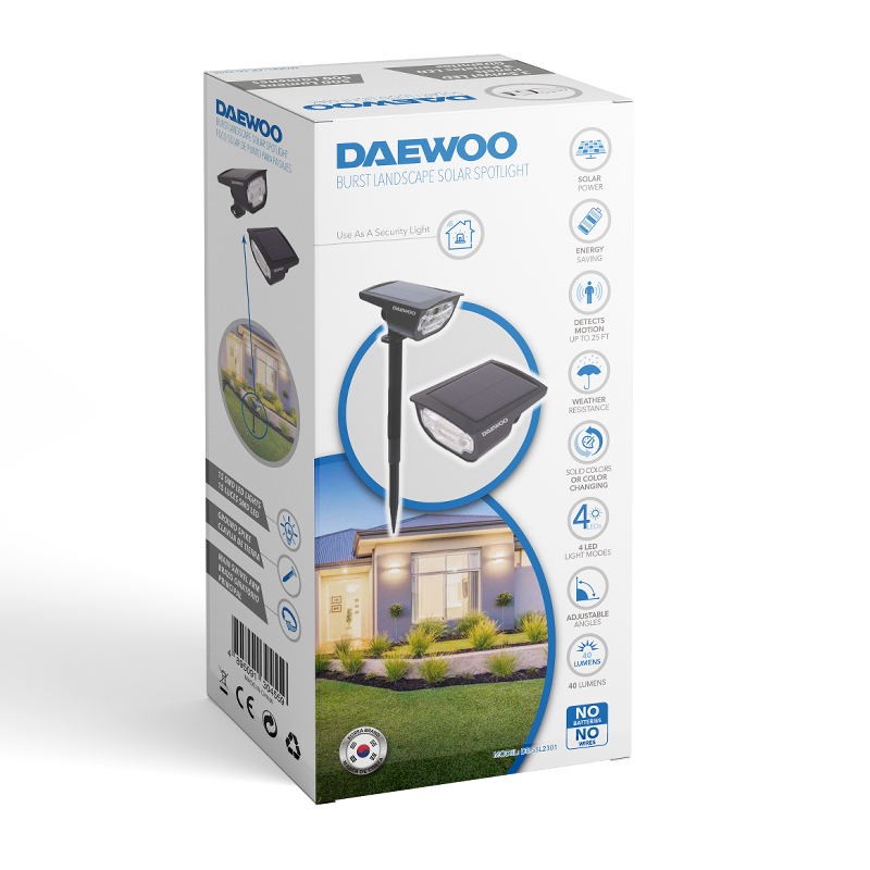 Daewoo Outdoor Burst Landscape Solar Spotlight