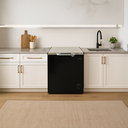 Sankey Chest Freezer 5 Cu. Ft. Black with Stainless Steel Top