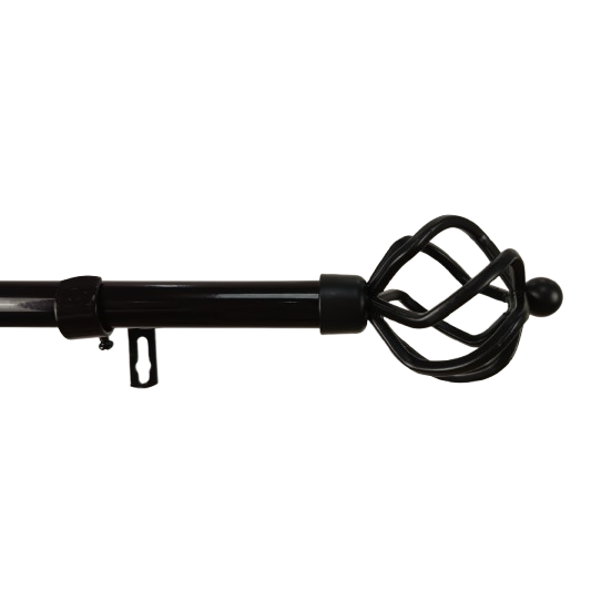 Classy Homes Curtain Rod 28-48 In., Black - Painted