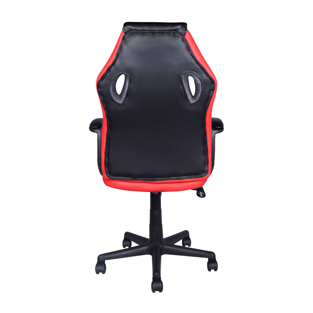 Mobel Executive Gaming Chair, Padded Arms, Black/Red/Grey (Weight Limit 220lb)
