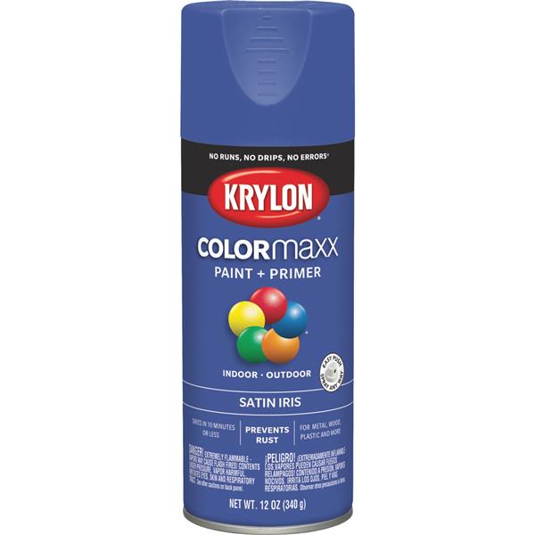 ^Krylon Colormaxx Satin Spray Paint &amp; Primer, Iris