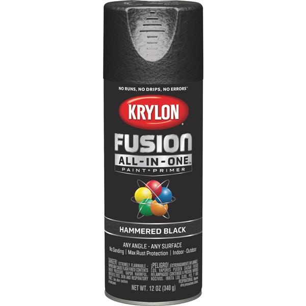^Krylon Fusion All-In-One Hammered Spray Paint &amp; Primer, Black