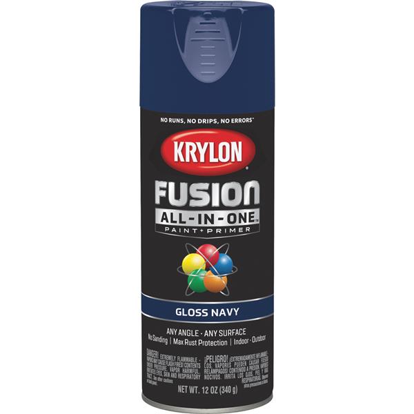 ^Krylon Fusion All-In-One Gloss Spray Paint &amp; Primer, Navy