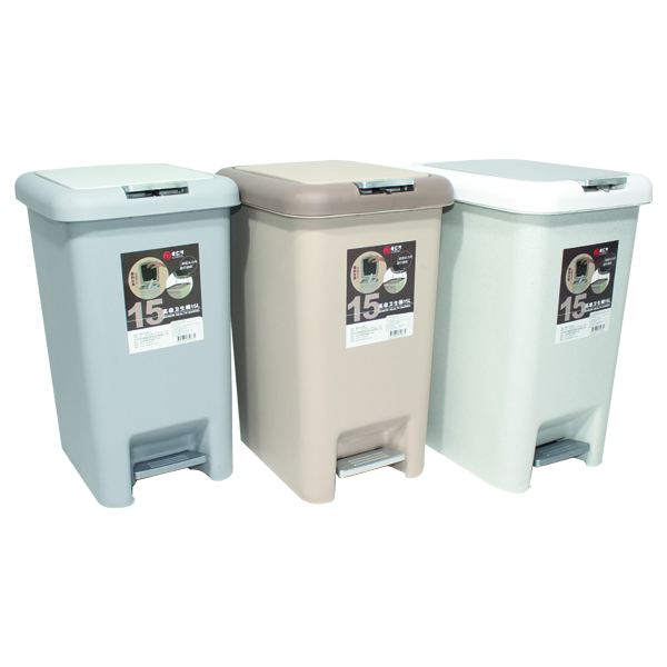 Mr. Save Plastic Trash Can 15L 12 x 9 x 15.5 In.