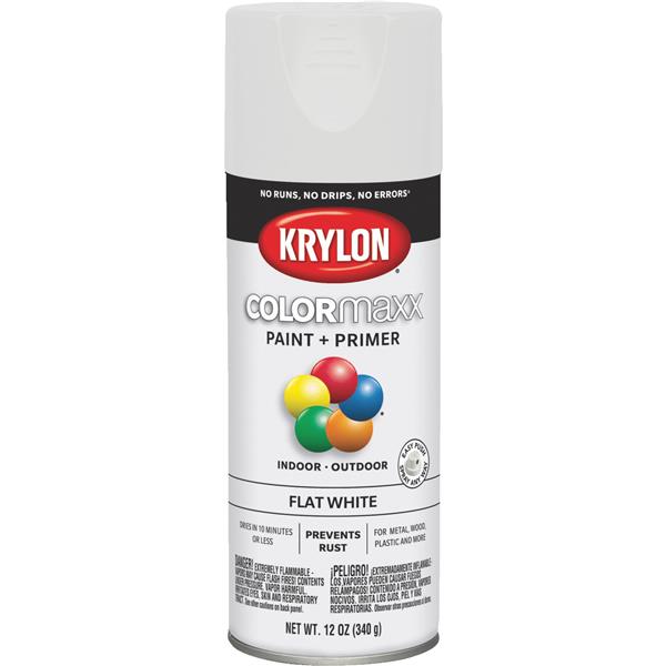 Krylon ColorMaxx Flat Spray Paint 12 Oz., White