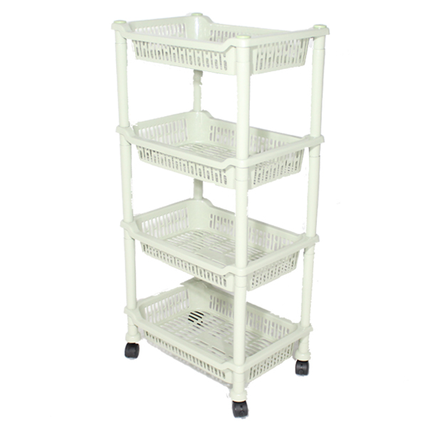 Duramade 4-Tier Storage Shelf Plastic 46x30x95cm, Assorted
