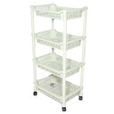 Duramade 4-Tier Storage Shelf Plastic 46x30x95cm, Assorted