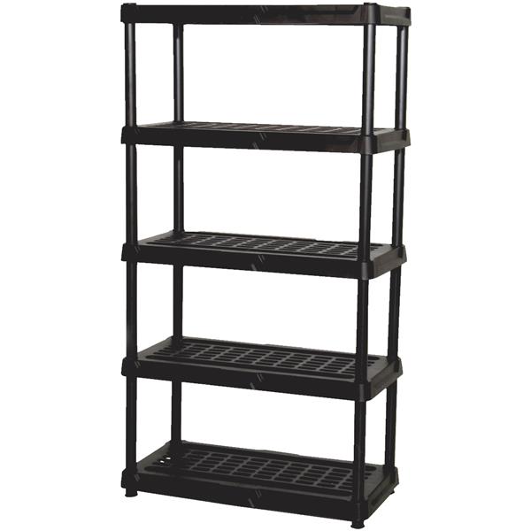 Gracious Living 5-Shelf Extra Large Ventilated Unit Heavy Duty, Black
