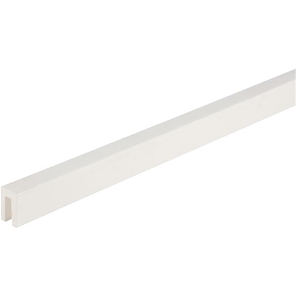 Deckorators Vinyl Lattice U-Cap 1-3/16 In W x 95-1/2 In L x 3/4 In D, White