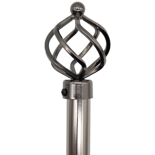 Royal Homes Curtain Rod 48-84 In. Blk Nickel