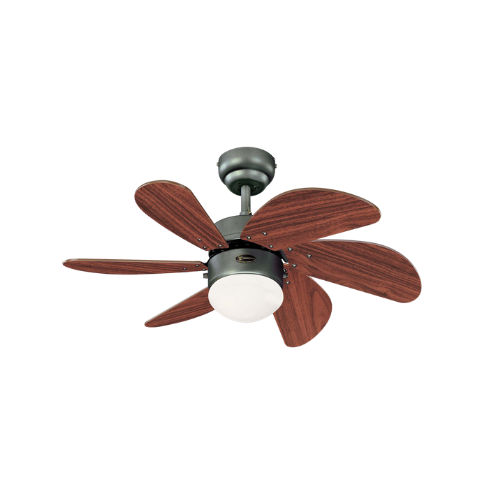 Westinghouse Turbo Swirl Ceiling Fan 30 In. Rosewood, Iron Finish