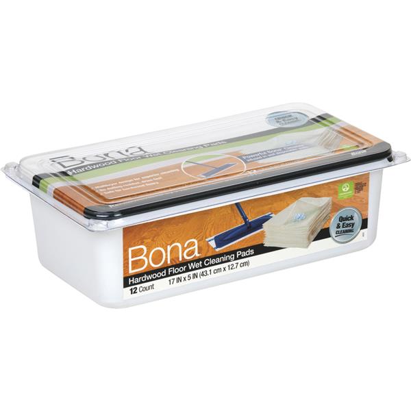 ****Bona Wet Hardwood Floor Cleaning Pads 5 x 17 In. 12-Pack