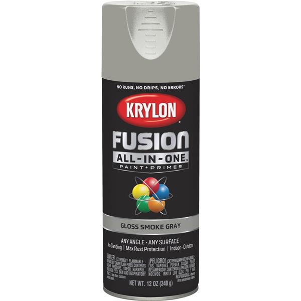 ****Krylon Fusion All-In-One Gloss Spray Paint &amp; Primer, Smoke Gray
