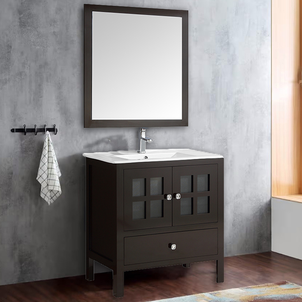 Royal Homes Bathroom Vanity 31.4 x 18.1 x 33.4 In. Dark Brown