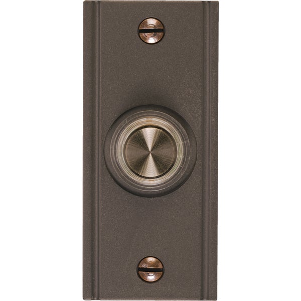 ****Heath Zenith Wired Oil Rubbed Bronze Metal Body LED Lighted Doorbell Push-Button****