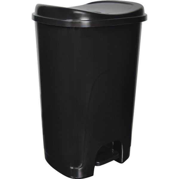 Hefty Step-On Trash Can 12.1 Gal. Black