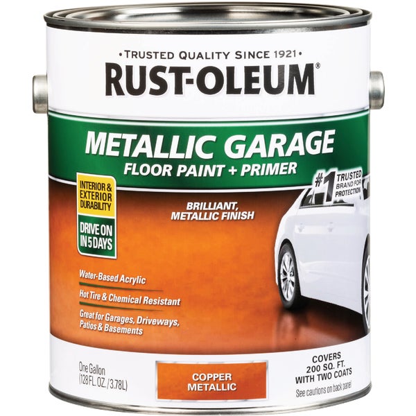 ****Rust-Oleum Metallic Garage Floor Paint + Primer 1 Gal Copper
