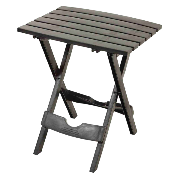 ****Adams Quik-Fold Rectangle Poly Table 15.25 In. x 17.38 In., Black