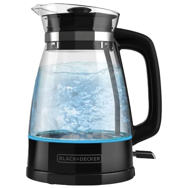 Black &amp; Decker Artisan Electric Kettle 1.7L, Glass with LED Light