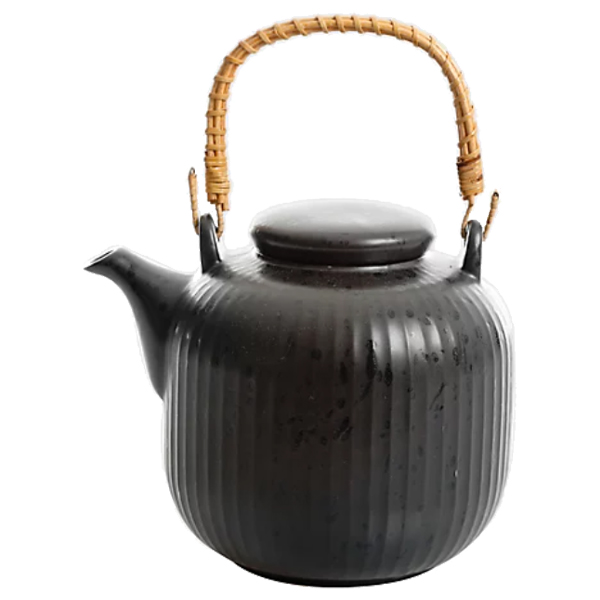 ****Our Table Landon 1.21Qt Stoneware Teapot - Pepper