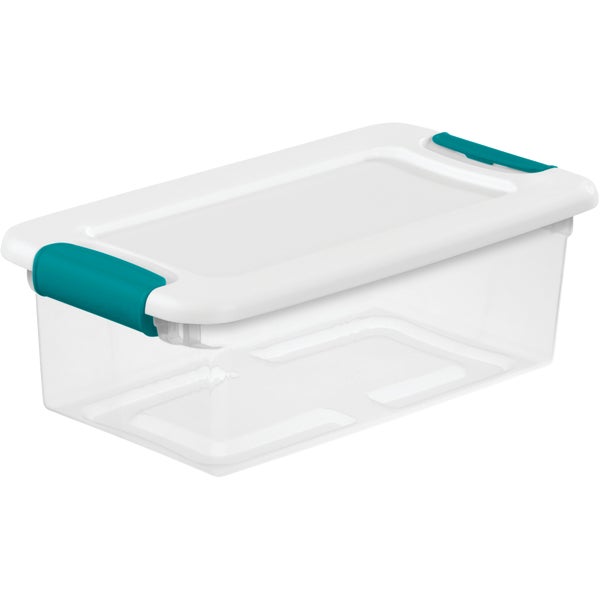 Sterilite Latching Storage Tote 6 Qt., White