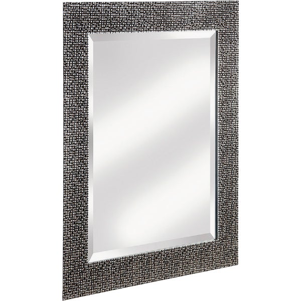 ****Erias Home Designs Framed Wall Mirror 25.5 In. W x 35.5 In. H, Chromed Espresso