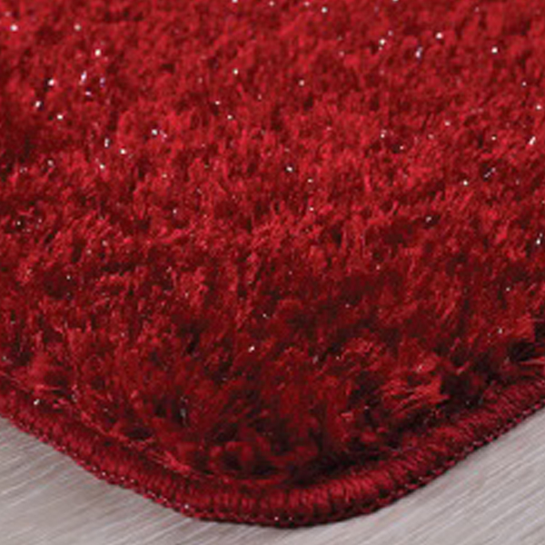 ****Classy Homes Bath Mat Set 2pc Shiny Red
