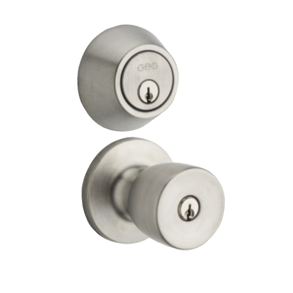 GEO Entry Tulip Door Knob Combo Double Cylinder 91180-003