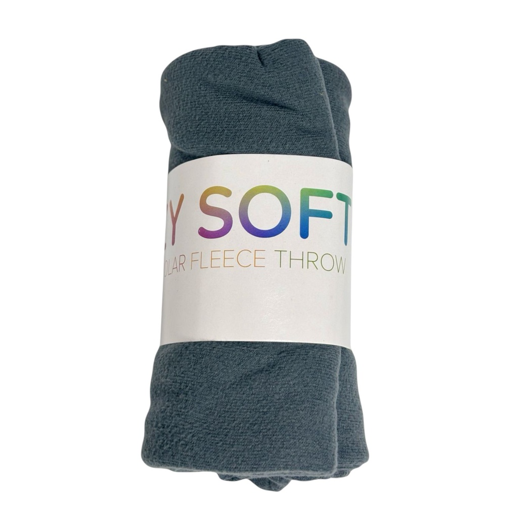 ****Cozy Polar Fleece Micro Throw, Gray