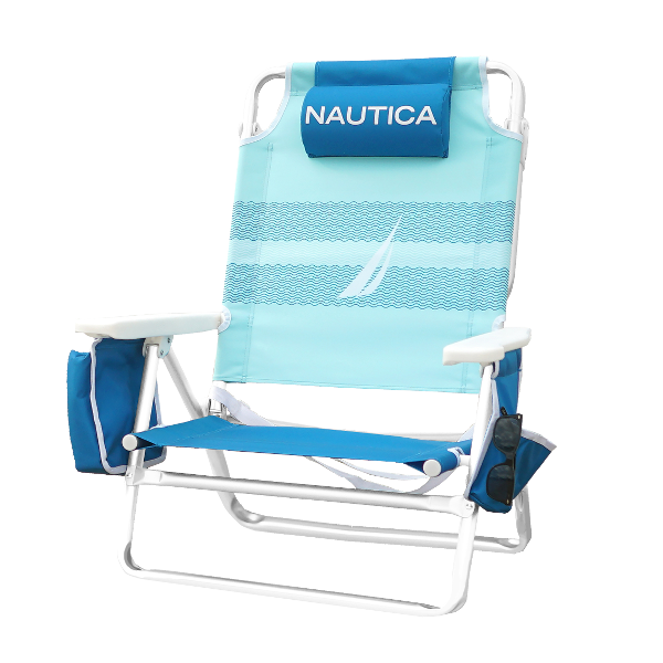****Nautica Beach Chair 5-Position, Blue Wave J-Class