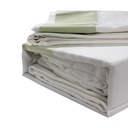****Kenneth Cole King Sheet Set, White With piping - 100% Cotton, 4Pc