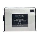 ****Kenneth Cole Full/ Queen 400TC Duvet Cover Set, White - 100% Cotton, 3Pc