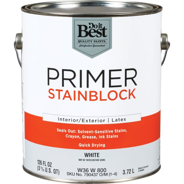 ****Do it Best Latex Interior/Exterior Stain Blocking Primer, White, 1 Gal.