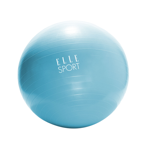 ****Elle Sport Yoga and Exercise Ball 65cm with Handpump, Aqua