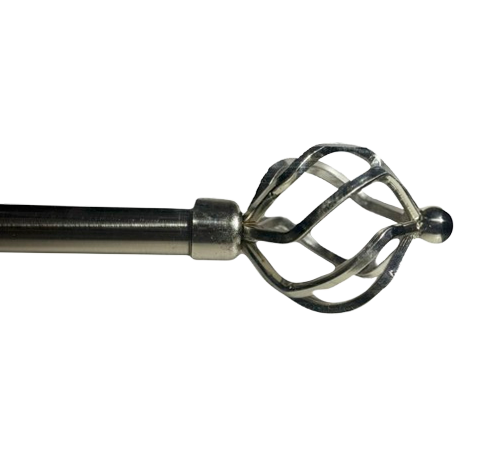 Classy Homes Curtain Rod 84-120 In., Silver - Plated