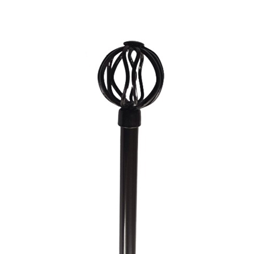 Classy Homes Curtain Rod 48-84 In., Black - Painted