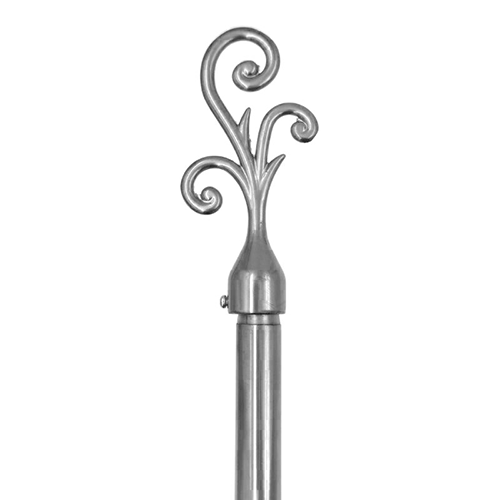 Classy Homes Curtain Rod 48-84 In., Champagne Silver - Painted