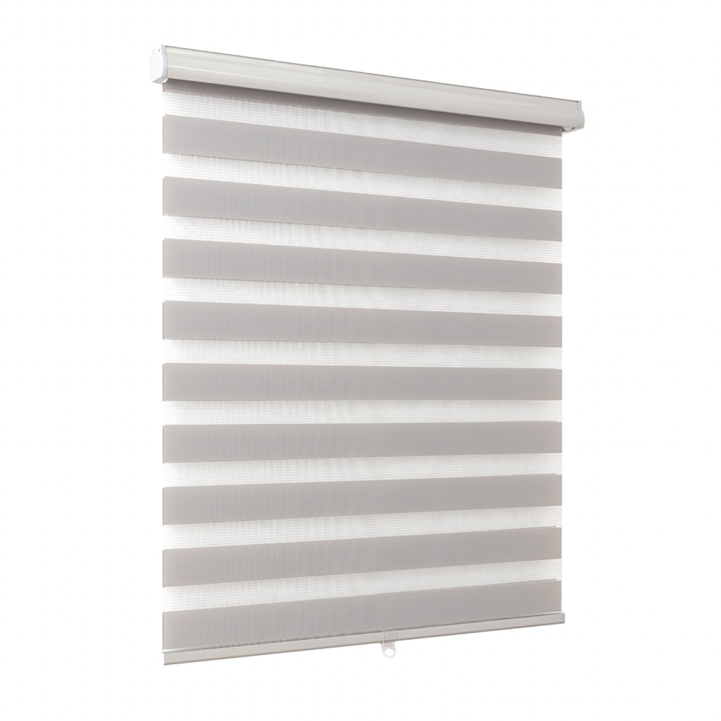 Classy Homes Zebra Roller Blind 26x50 In., Grey