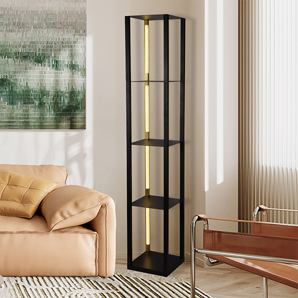 Royal Homes Floor Lamp With Shelves 60W, 64.17x11.41In.