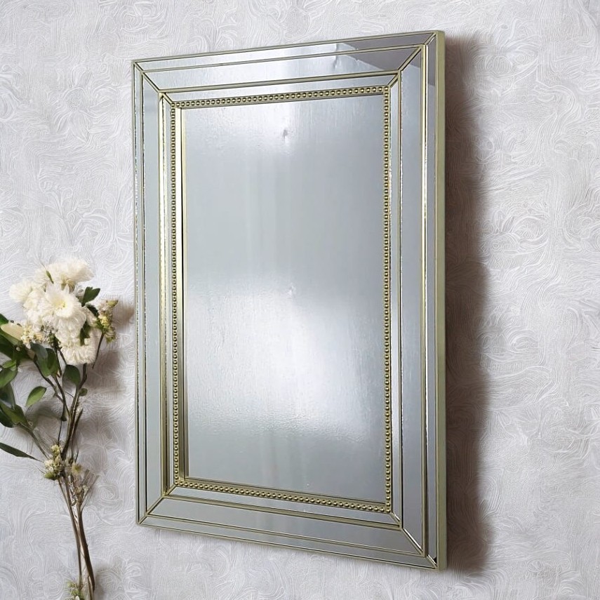 ****Classy Homes Wall Mirror, 17.1 x 25.4 In. - Champagne