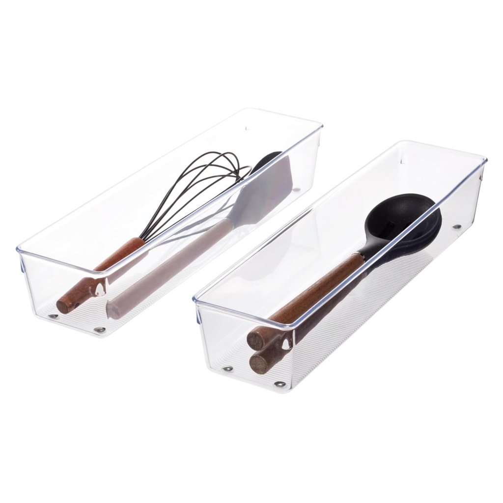 ****iDesign Linus Drawer Organizer 4 x 16 x 3 In. Clear