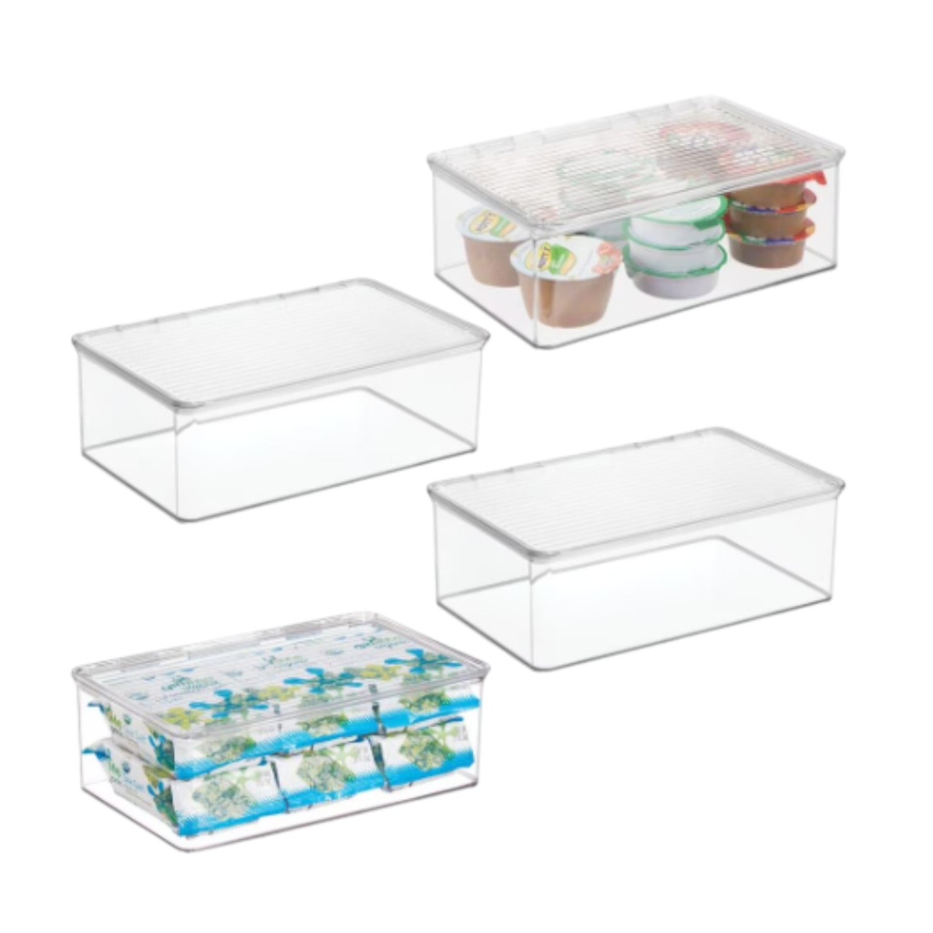 iDesign Clarity Stackable Kitchen Bin 7.1 x 10.7 x 3.7 In. Clear
