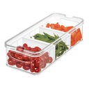 iDesign Crisp Large Divided Bin, Clearu 7