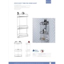 ****Elle Home 3-Tier Corner Basket, Satin Nickel