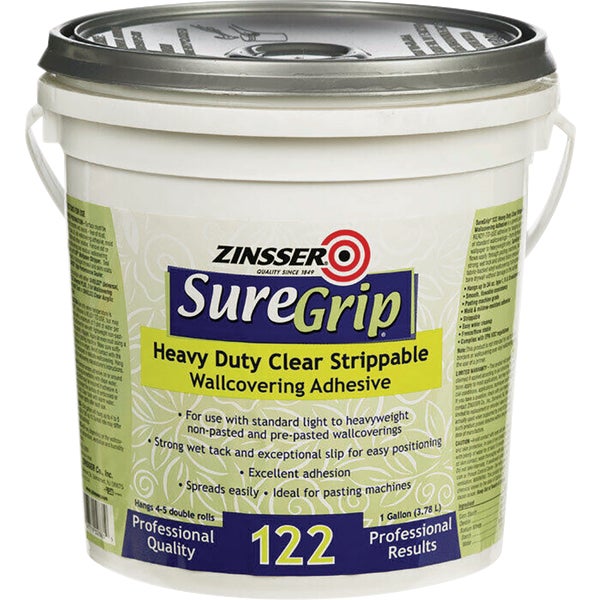 ****Zinsser SureGrip Heavy Duty Clear Strippable Wall Covering Adhesive 1 Gal.