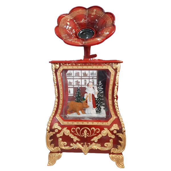 Mrs. Claus Christmas Antique Gramophone Ornament
