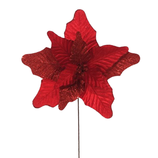 ****Miro Christmas Poinsettia 11P 38cm, Red