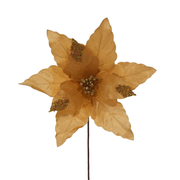 ^Miro Christmas Poinsettia 9P 30x30cm Gold