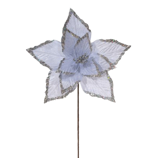 ****Miro Christmas Poinsettia 11P 35x40cm Silver